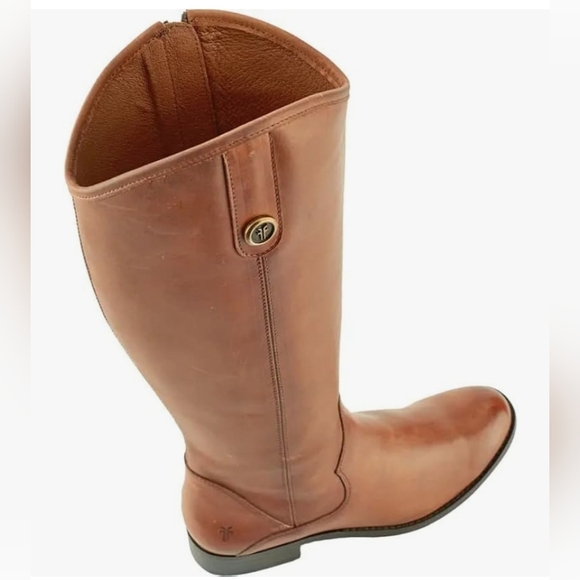 Western Chic Frye Leather Cognac Boots - Picture 7 of 16